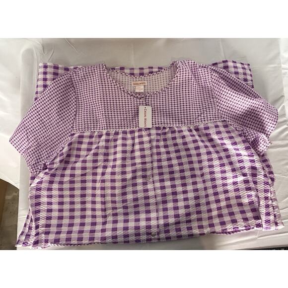 NWT Casual Nights Plus Size 2XL Mumu House Dress Night Gown Snap Buttons NEW - Picture 6 of 7